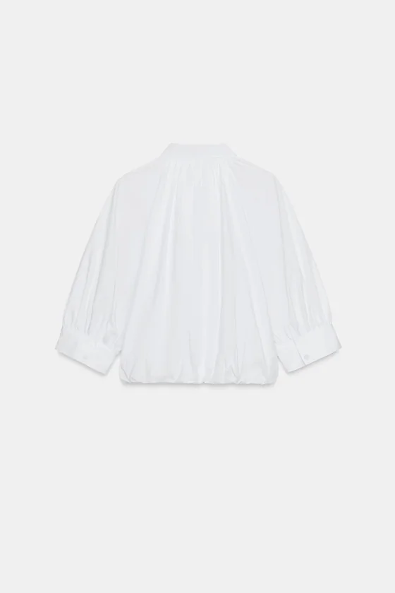 РУБАШКА С ОБЪЕМНЫМИ РУКАВАМИ коллекция Zara «ZW»