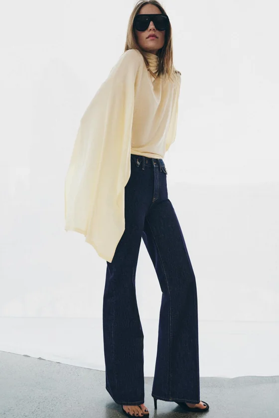 ДЖИНСЫ клёш С ВЫСОКОЙ ПОСАДКОЙ — коллекция Zara «ZW»