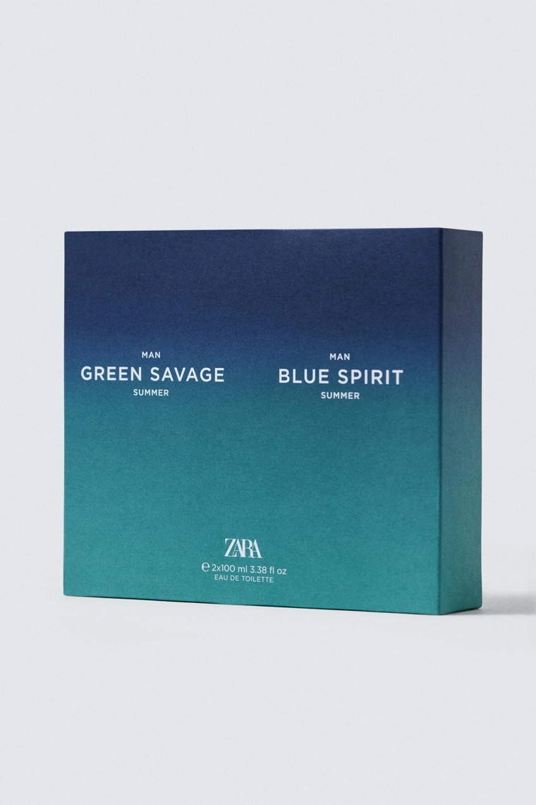 Набор парфюма Man Blue Spirit + Man Green Savage Summer 2x100 мл