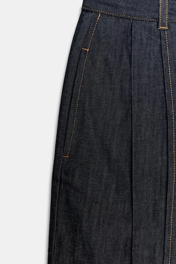 ДЖИНСЫ коллекция Zara «ZW» баллон С ВЫСОКОЙ ПОСАДКОЙ И ЗАЩИПАМИ