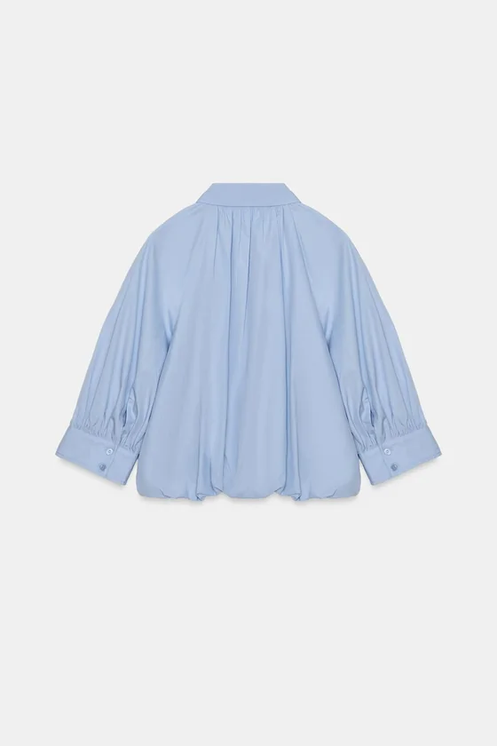 РУБАШКА С ОБЪЕМНЫМИ РУКАВАМИ коллекция Zara «ZW»