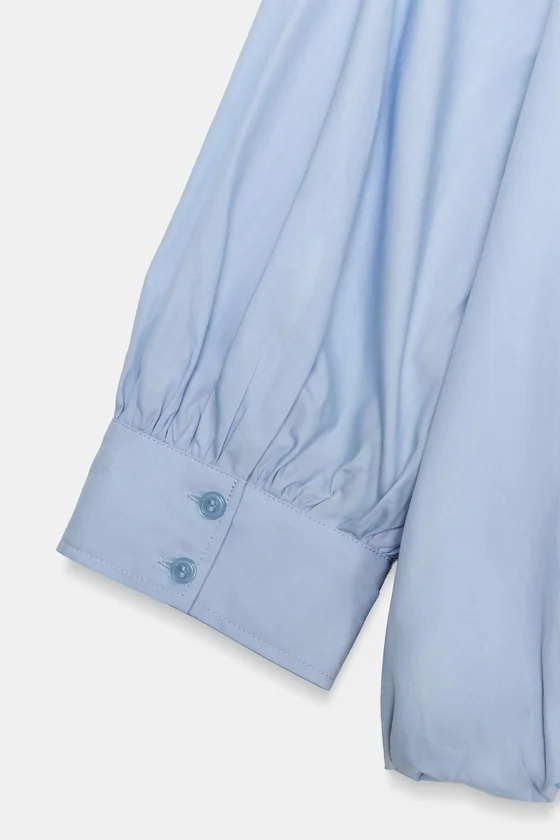 РУБАШКА С ОБЪЕМНЫМИ РУКАВАМИ коллекция Zara «ZW»