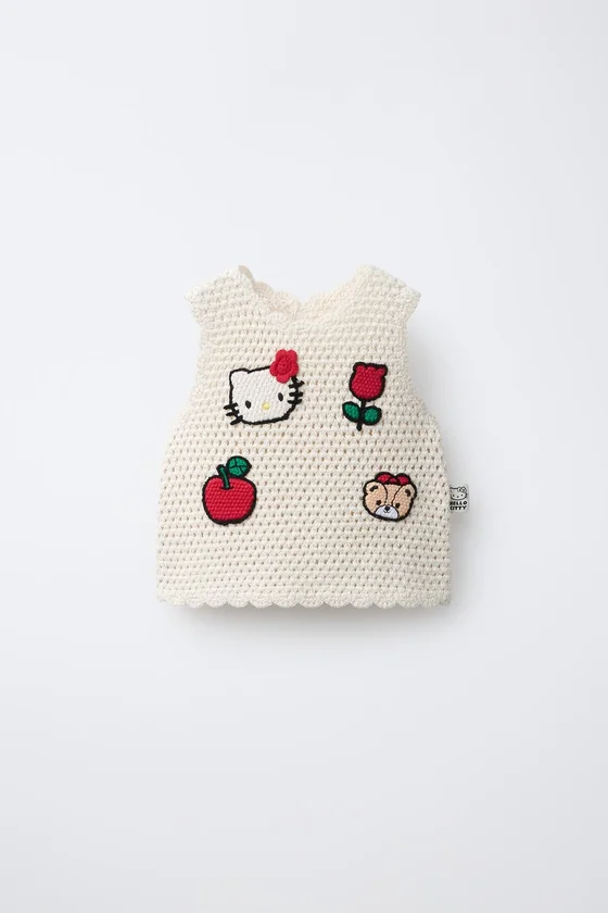Вязаный топ с округлым вырезом hello kitty © sanrio