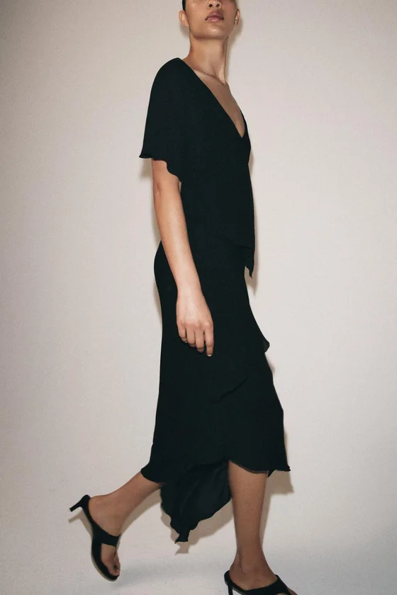 АСИММЕТРИЧНОЕ ПЛАТЬЕ МИДИ — коллекция Zara «ZW»