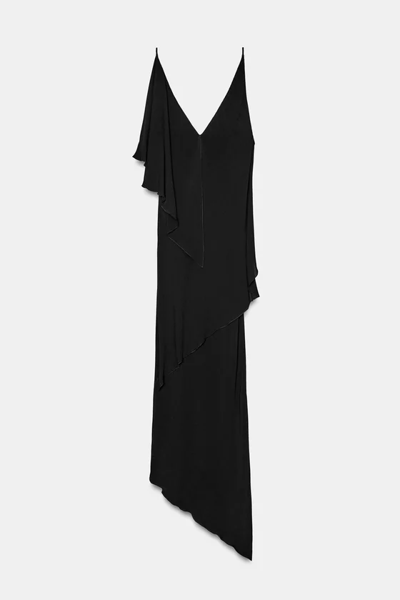 АСИММЕТРИЧНОЕ ПЛАТЬЕ МИДИ — коллекция Zara «ZW»