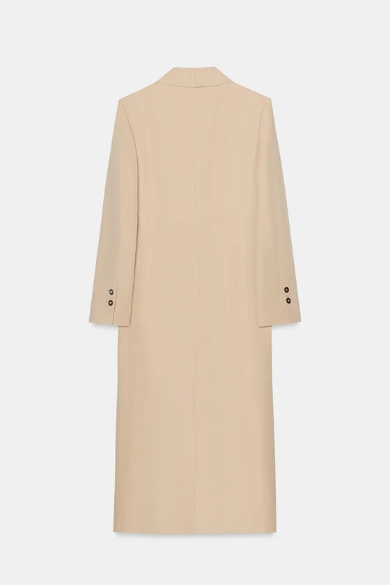 ДВУБОРТНОЕ СТРУЯЩЕЕСЯ ПАЛЬТО — коллекция Zara «ZW»