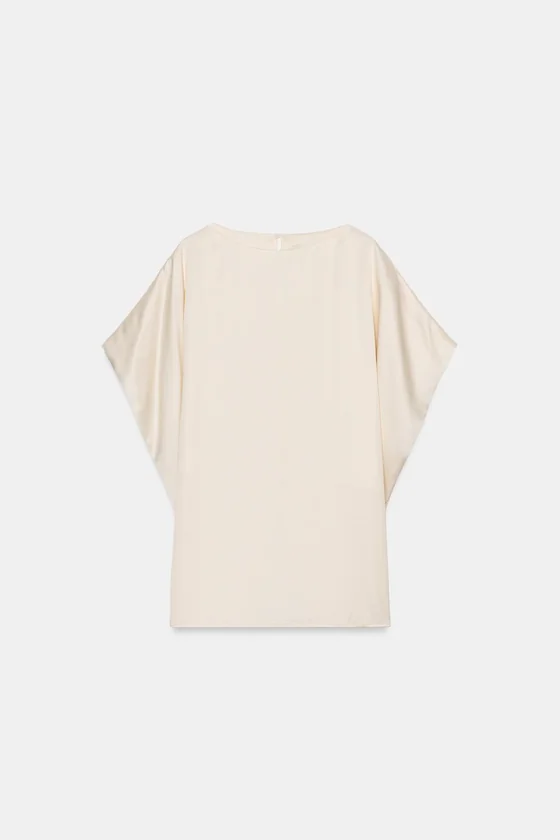 СТРУЯЩИЙСЯ ТОП С КОРОТКИМИ РУКАВАМИ — коллекция Zara «ZW»