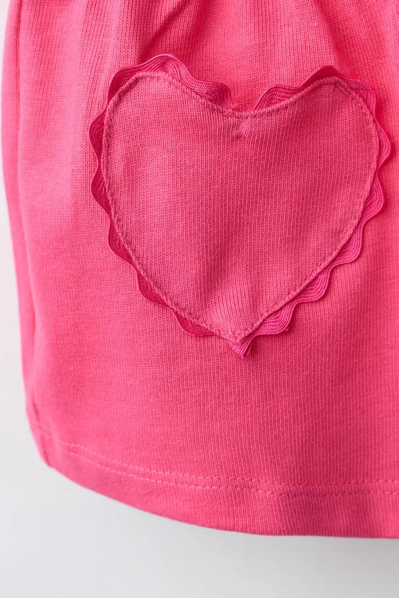 ШОРТЫ-БЕРМУДЫ «СЕРДЦЕ» С ВОЛНИСТЫМ КРАЕМ