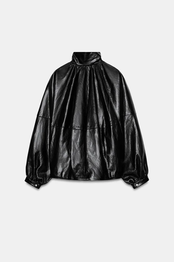 БОМБЕР ИЗ ИСКУССТВЕННОЙ КОЖИ — коллекция Zara «ZW»