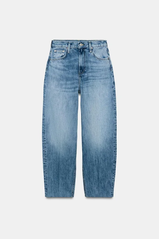 ЗАУЖЕННЫЕ ДЖИНСЫ С ВЫСОКОЙ ПОСАДКОЙ — коллекция Zara «ZW»