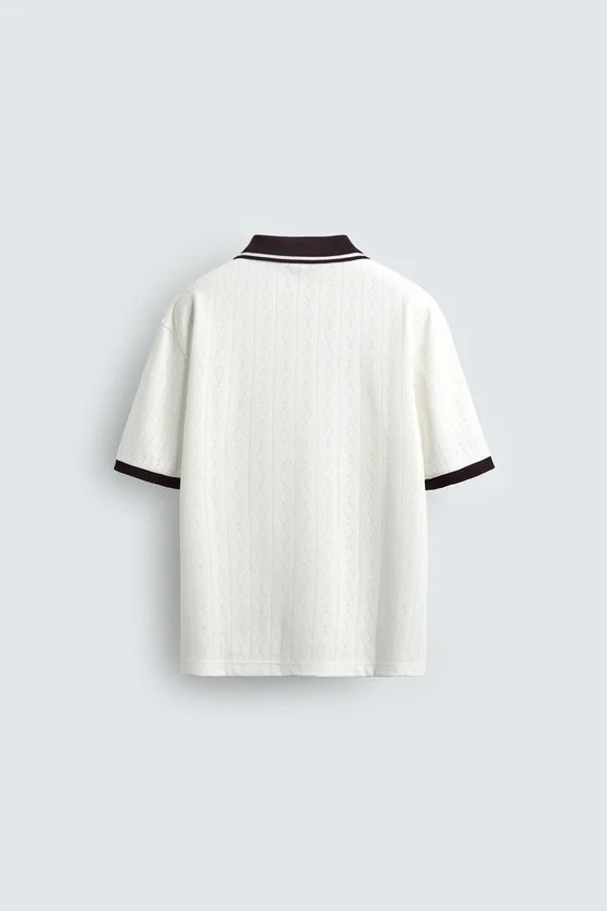 ВЕРТИКАЛЬНОЕ ПОЛО JACQUARD С ВЫШИВКОЙ