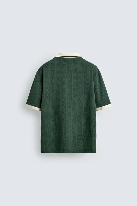 ВЕРТИКАЛЬНОЕ ПОЛО JACQUARD С ВЫШИВКОЙ