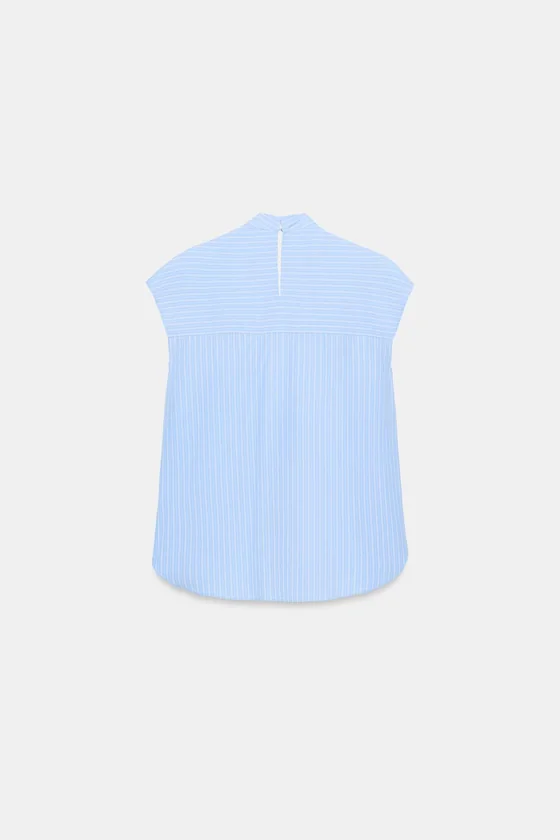 РУБАШКА В ПОЛОСКУ С ЗАВЯЗКАМИ — коллекция Zara «ZW»
