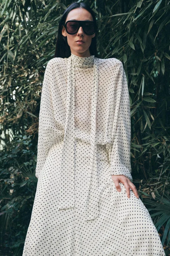 ЮБКА МИДИ В ГОРОШЕК — коллекция Zara «ZW»
