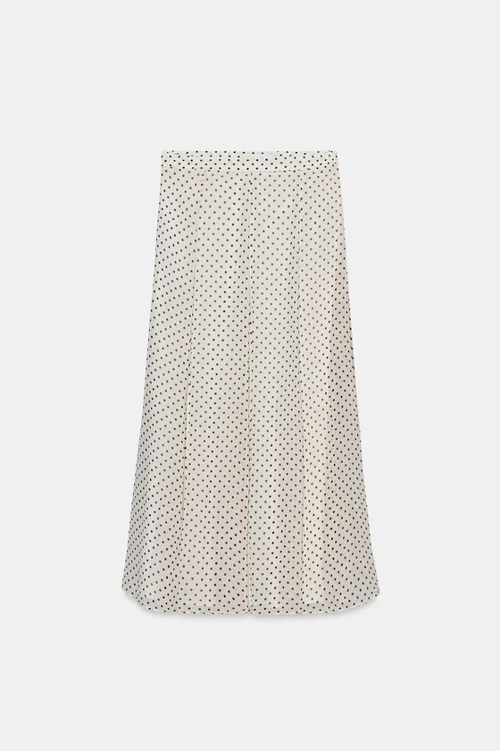 ЮБКА МИДИ В ГОРОШЕК — коллекция Zara «ZW»