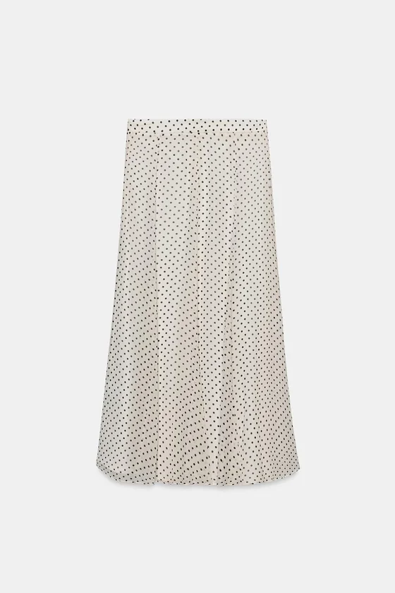 ЮБКА МИДИ В ГОРОШЕК — коллекция Zara «ZW»