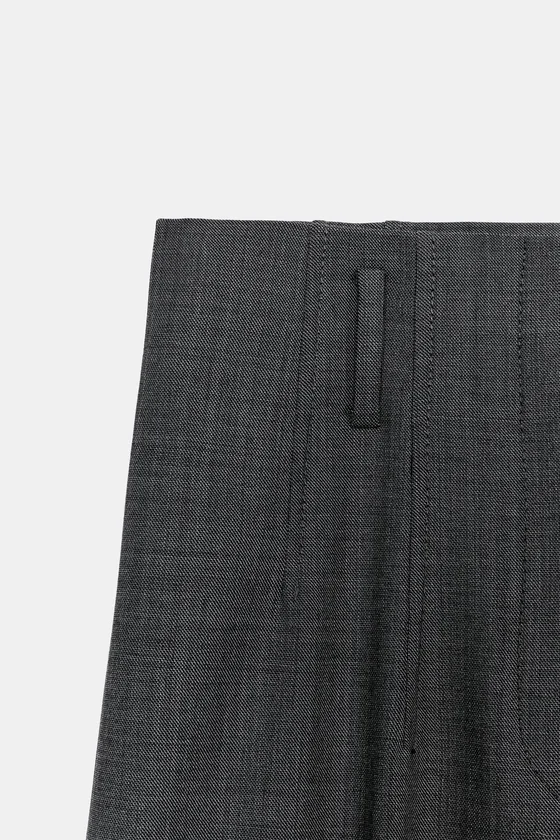 БРЮКИ ИЗ ШЕРСТИ С ВЫСОКОЙ ПОСАДКОЙ — коллекция Zara «ZW»