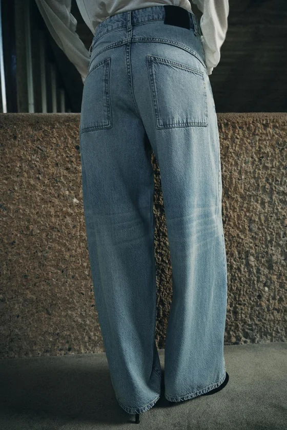 ДЖИНСЫ коллекция Zara «ZW» LOOSE  СО СРЕДНЕЙ ПОСАДКОЙ