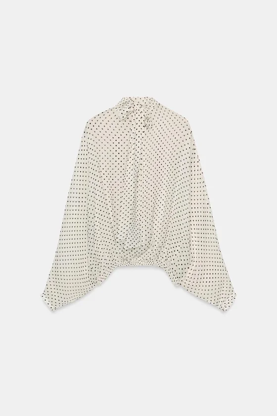 БЛУЗА В ГОРОШЕК — коллекция Zara «ZW»