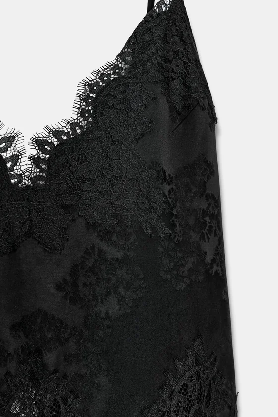 ДЛИННЫЙ КРУЖЕВНОЙ ТОП — коллекция Zara «ZW»