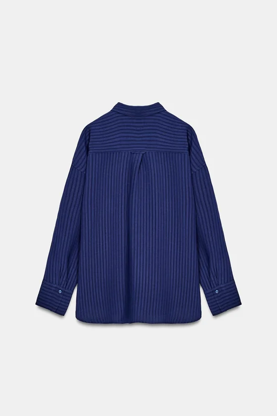 РУБАШКА В ПОЛОСКУ ЖАККАРД — коллекция Zara «ZW»