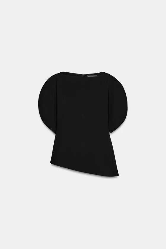 ТОП С ОБЪЕМНЫМИ РУКАВАМИ — коллекция Zara «ZW»