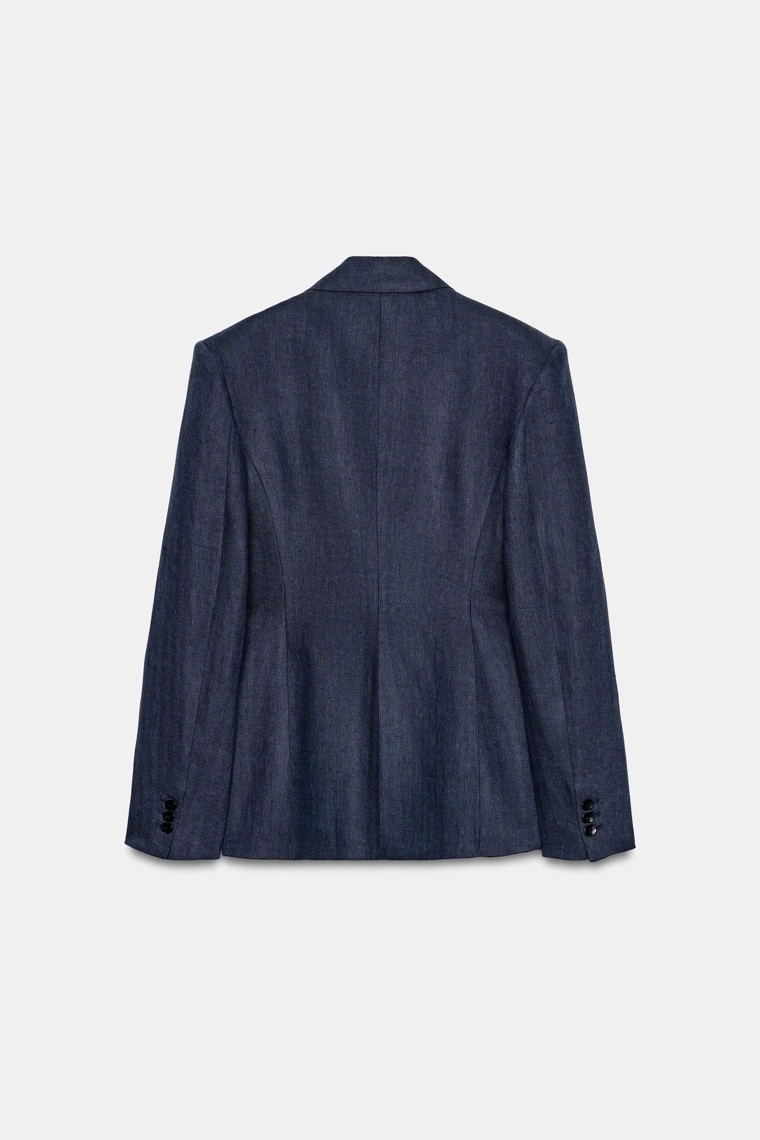 Костюм из узористого льна с узором косичка, zara
