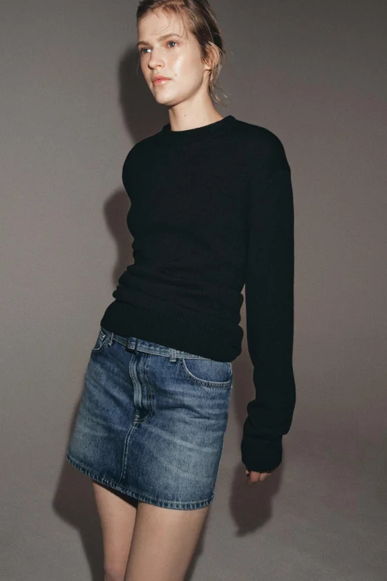 КОРОТКАЯ ДЖИНСОВАЯ ЮБКА — коллекция Zara «ZW»