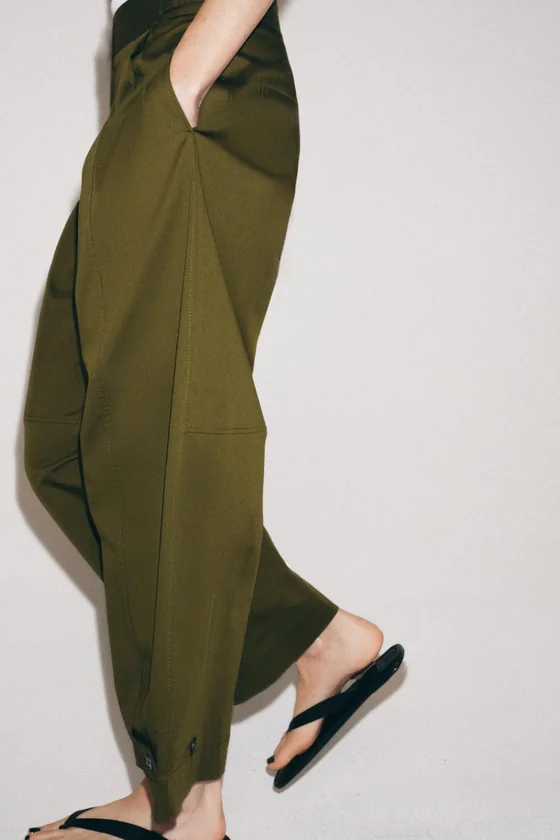 БРЮКИ ЧИНОС С ХЛЯСТИКАМИ — коллекция Zara «ZW»