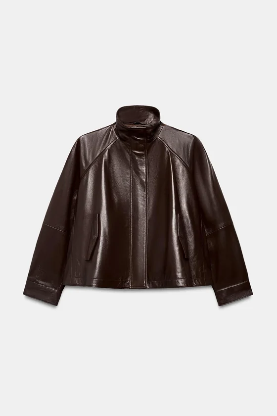 БОМБЕР ИЗ 100% КОЖИ — коллекция Zara «ZW»