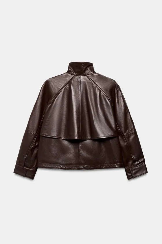 БОМБЕР ИЗ 100% КОЖИ — коллекция Zara «ZW»