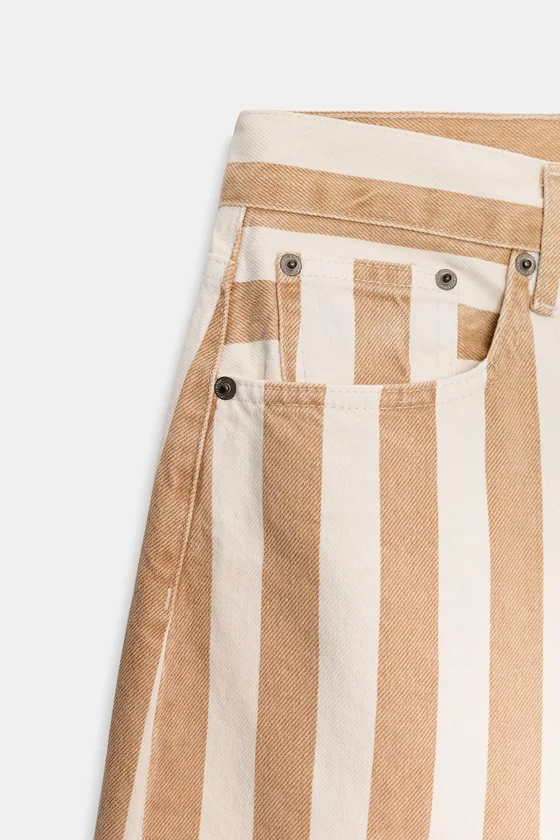 ДЖИНСЫ КЮЛОТЫ В ПОЛОСКУ СО СРЕДНЕЙ ПОСАДКОЙ — коллекция Zara «ZW»