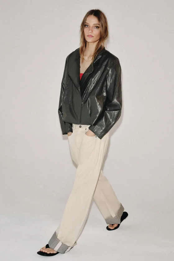 КУРТКА ИЗ ИСКУССТВЕННОЙ КОЖИ — коллекция Zara «ZW»