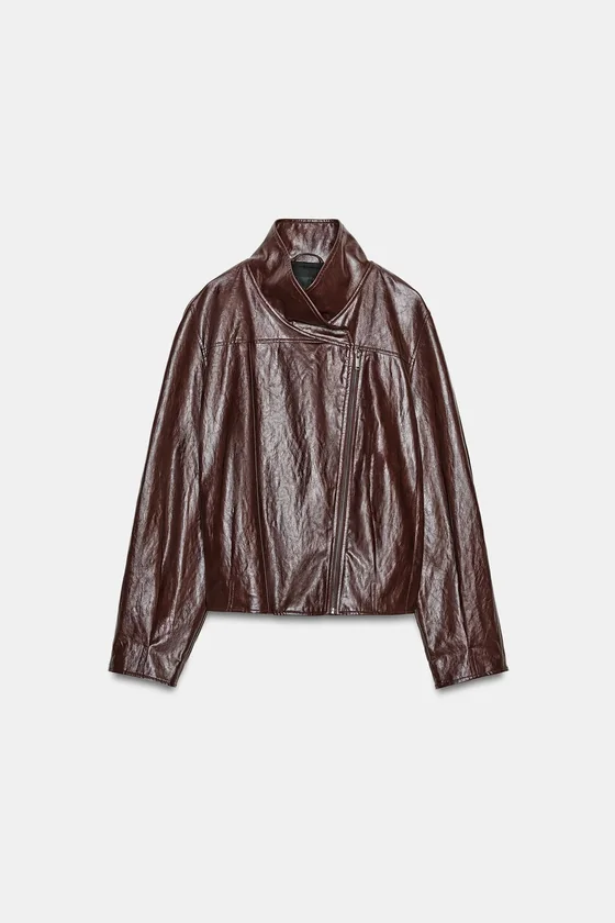 КУРТКА ИЗ ИСКУССТВЕННОЙ КОЖИ — коллекция Zara «ZW»