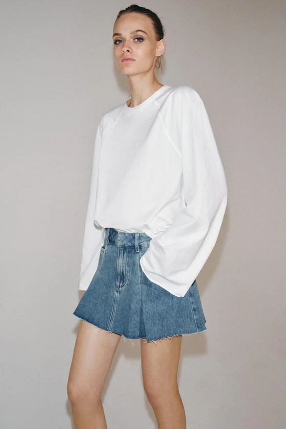 КОРОТКАЯ ДЖИНСОВАЯ ЮБКА — коллекция Zara «ZW»