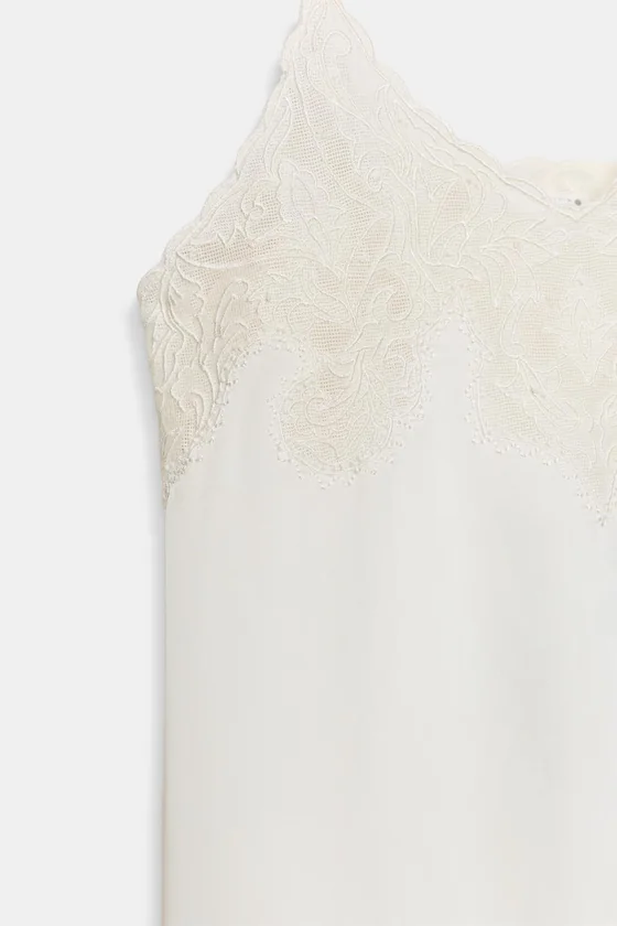 ТОП В БЕЛЬЕВОМ СТИЛЕ С КРУЖЕВОМ — коллекция Zara «ZW»