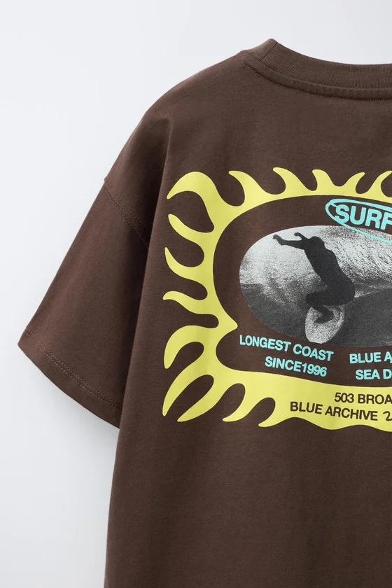 ФУТБОЛКА С РЕЛЬЕФНЫМ ПРИНТОМ SURF VIBES