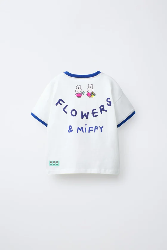ФУТБОЛКА С КОНТРАСТНЫМИ ДЕТАЛЯМИ И ПРИНТОМ MIFFY™ MERCIS BV ©