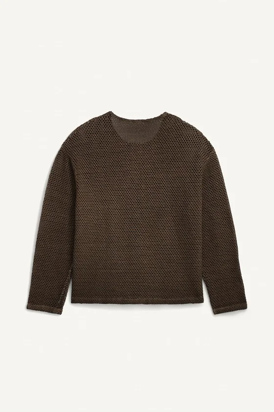 Вязаная футболка с крючком henley