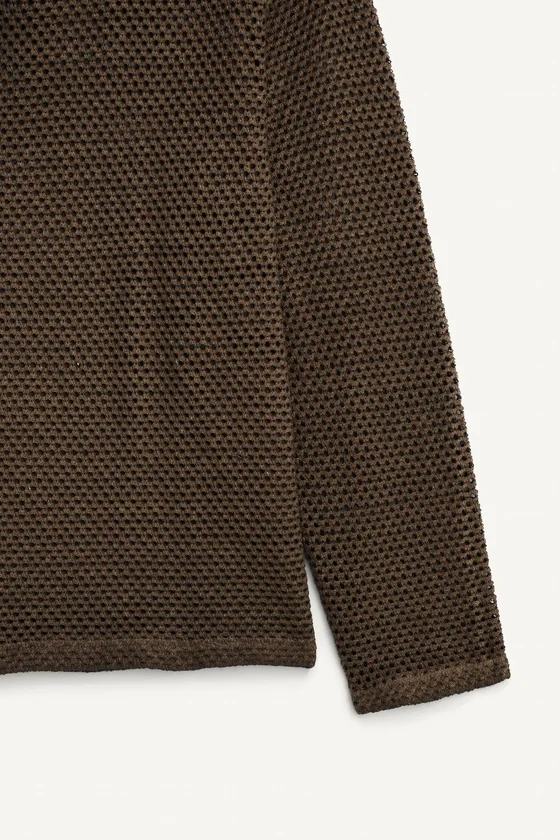 Вязаная футболка с крючком henley