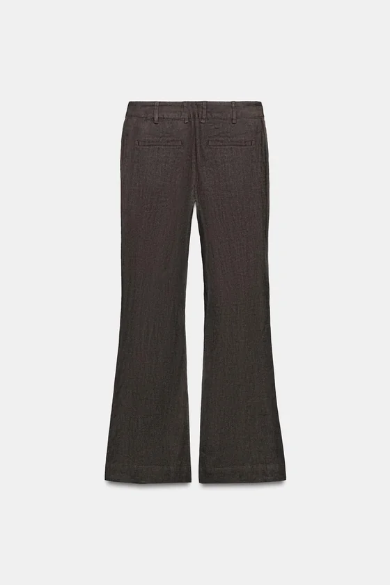 РАСКЛЕШЕННЫЕ БРЮКИ ИЗ ЛЬНА — коллекция Zara «ZW»
