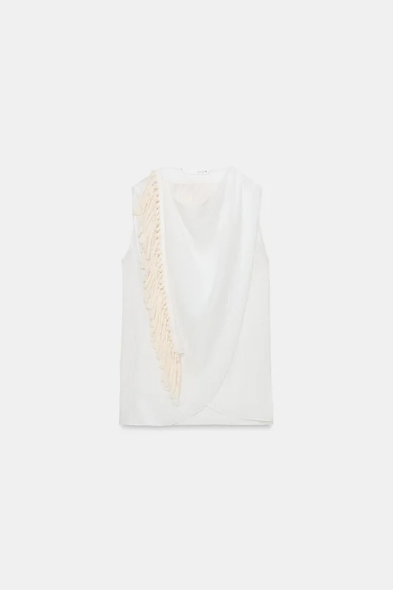 ТОП С БАХРОМОЙ — коллекция Zara «ZW»