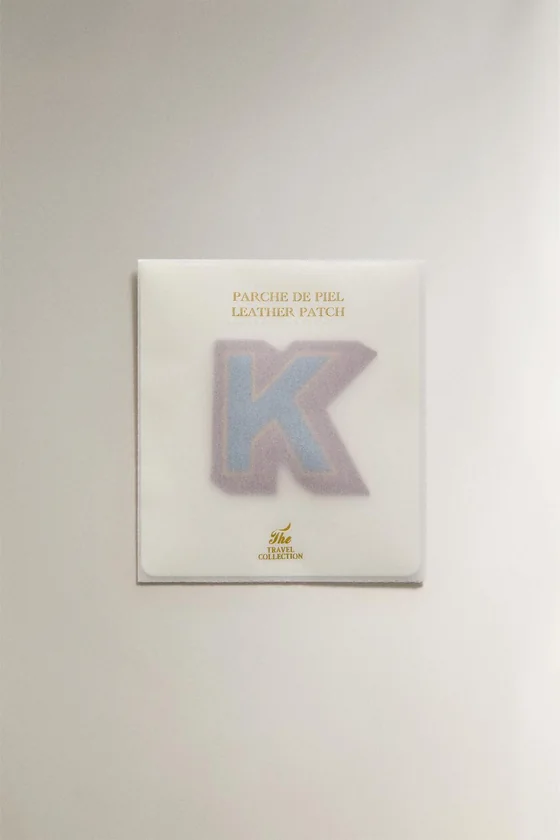 Нашивка из кожи с буквой k