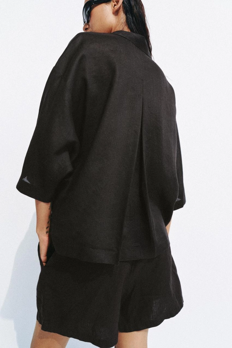 Рубашка свободного кроя коллекции zara woman