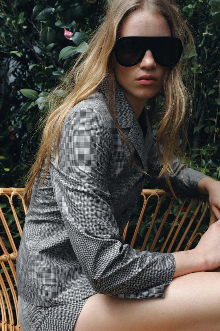 Шерстяной жакет Zara «ZW» check