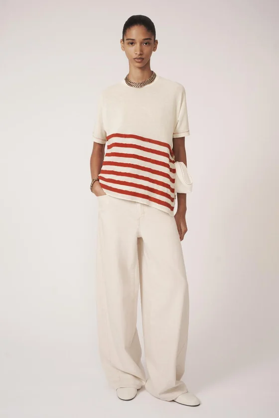 АСИММЕТРИЧНЫЙ ВЯЗАНЫЙ ТОП В ПОЛОСКУ — THE ITEM ZARA WOMAN