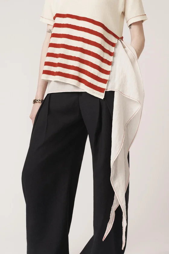 АСИММЕТРИЧНЫЙ ВЯЗАНЫЙ ТОП В ПОЛОСКУ — THE ITEM ZARA WOMAN