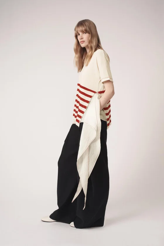 АСИММЕТРИЧНЫЙ ВЯЗАНЫЙ ТОП В ПОЛОСКУ — THE ITEM ZARA WOMAN
