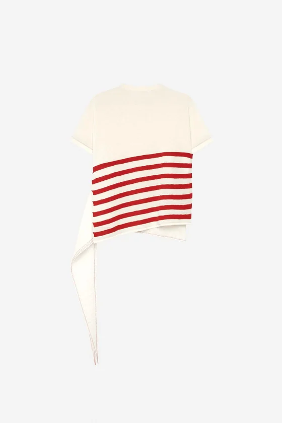 АСИММЕТРИЧНЫЙ ВЯЗАНЫЙ ТОП В ПОЛОСКУ — THE ITEM ZARA WOMAN