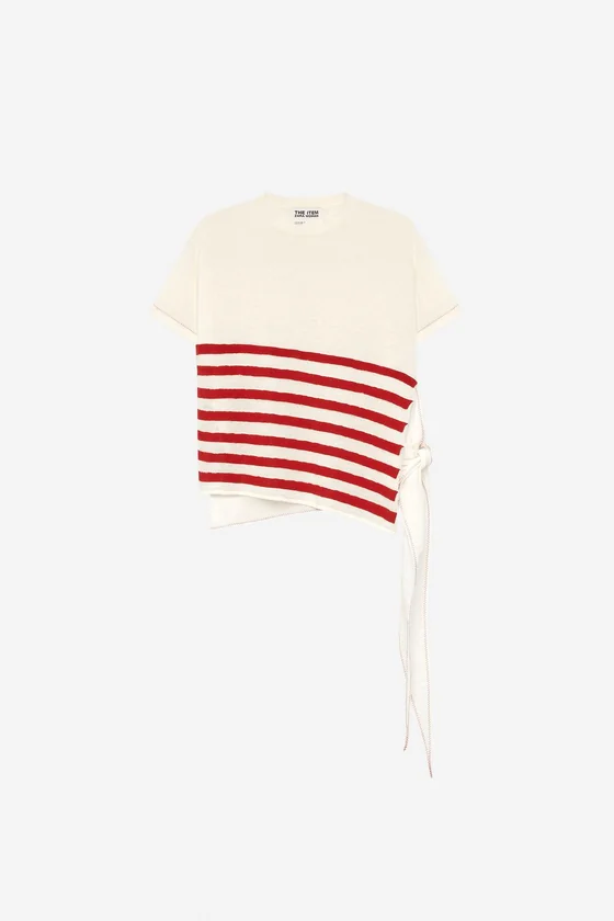 АСИММЕТРИЧНЫЙ ВЯЗАНЫЙ ТОП В ПОЛОСКУ — THE ITEM ZARA WOMAN